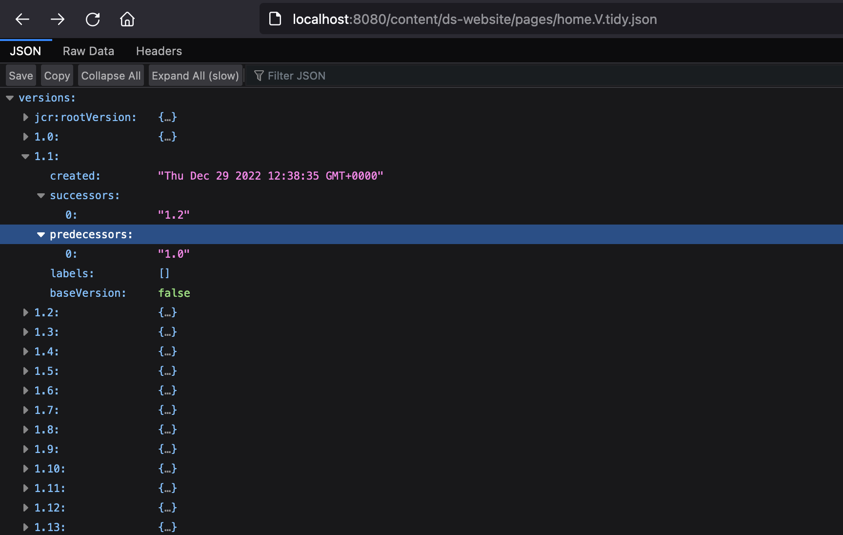 Image of Versioned Resource Properties